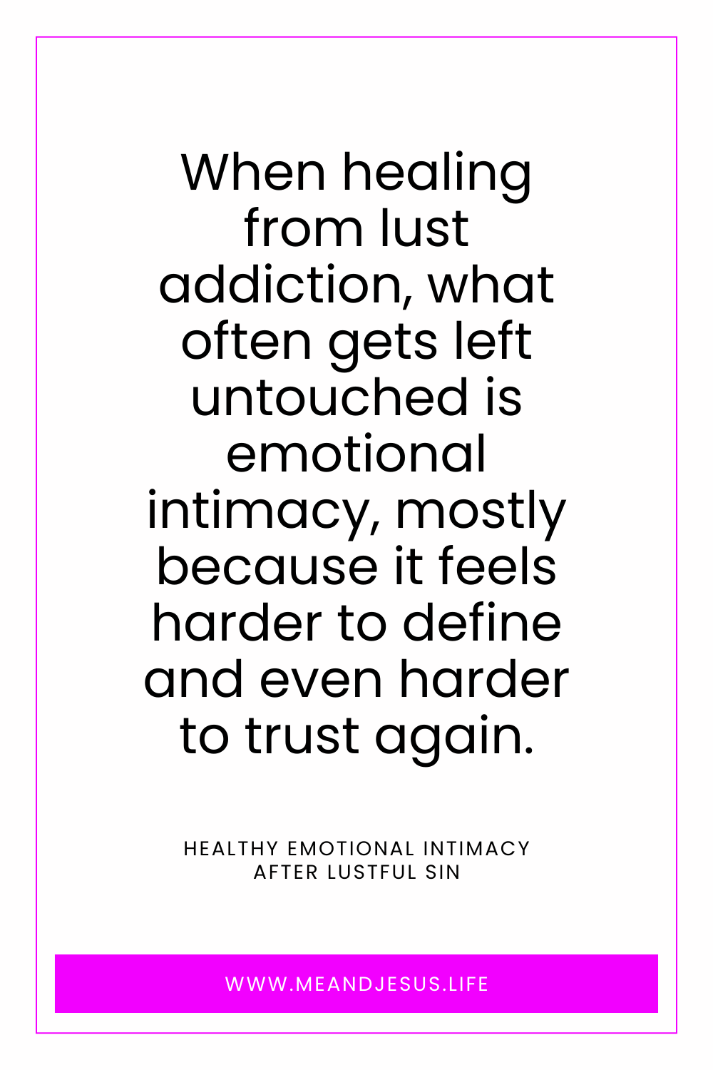 Healthy Emotional Intimacy After Sexual Sin
