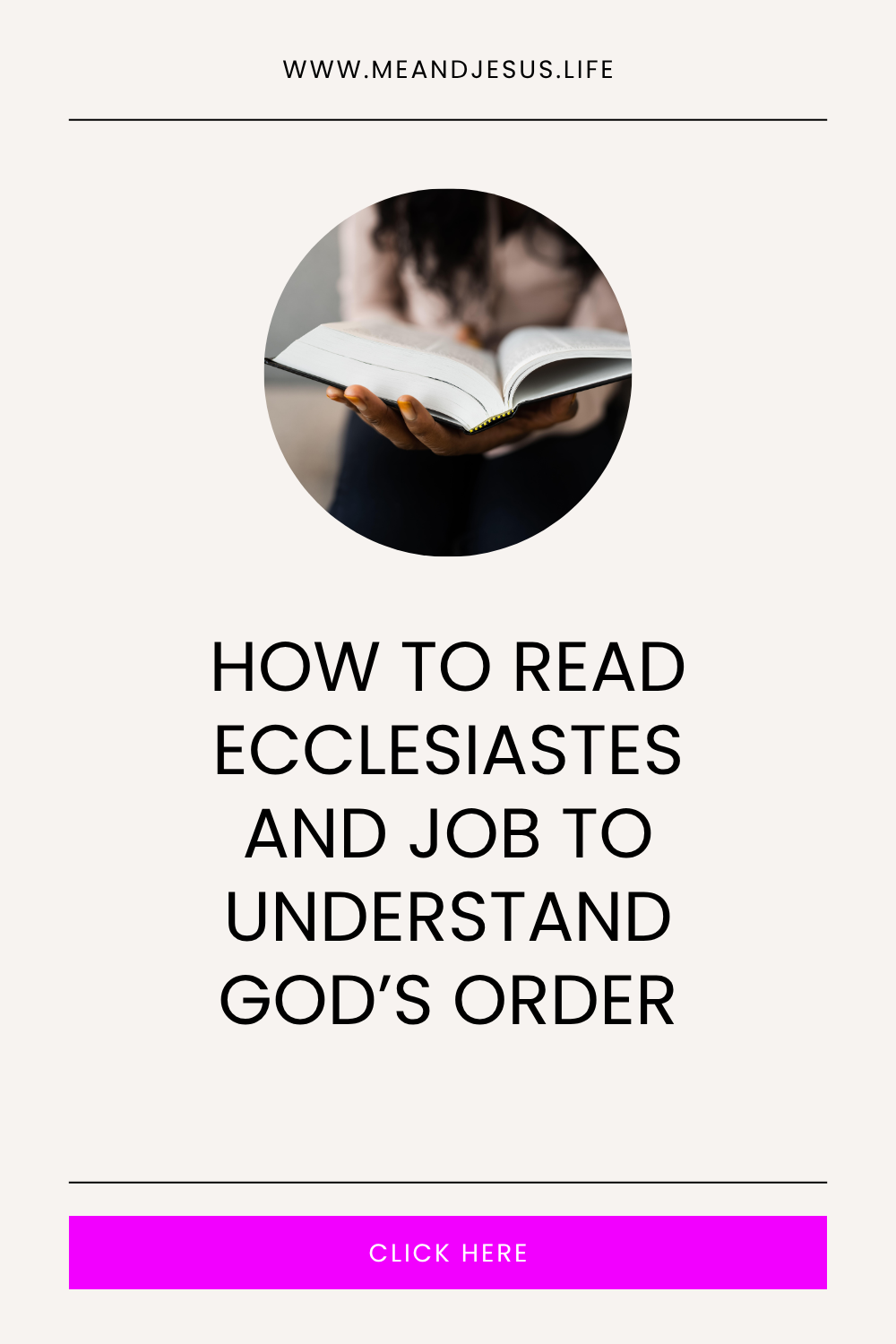 Wisdom Literature and God’s Order